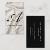 Script Letter | Zijde Materiaal Achtergrond Visitekaartje (Voorkant / Achterkant)