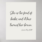 Script Lettering Book Lovers Literary Quote Art Poster (Voorkant)