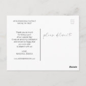 Script Lettering Foto bruiloft Dank u Briefkaart (Achterkant)