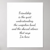 Script Lettering Friendship Quote Art Poster (Voorkant)