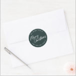 Script Lettering Merry Christmas Ronde Sticker<br><div class="desc">Script Lettering Merry Christmas Classic Round Sticker. Klik op de knop Personaliseren om dit ontwerp met jouw tekst aan te passen.</div>