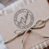 Script Lettering Merry Christmas Zelfinktende Stempel