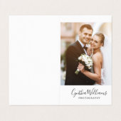 Script Lettering Moderne fotografie Visitekaartje (Buitenkant ongevouwen)