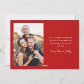 Script Lettering Prettig Kerstfeest 2 Foto  Feestdagenkaart (Achterkant)