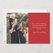 Script Lettering Prettig Kerstfeest 2 Foto  Feestdagenkaart (Achterkant)