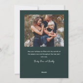 Script Lettering Prettig Kerstfeest 2 Foto  Feestdagenkaart (Achterkant)