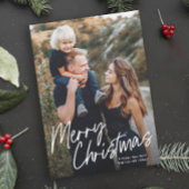Script Lettering Prettig Kerstfeest 2 Foto  Feestdagenkaart