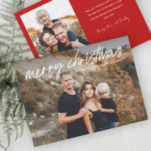 Script Lettering Prettig Kerstfeest 2 Foto  Feestdagenkaart