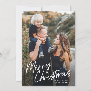 Script Lettering Prettig Kerstfeest 2 Foto  Feestdagenkaart