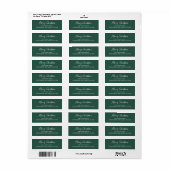 Script Lettering Prettig Kerstmis Retouradres Etiket (Full Sheet)