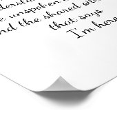 Script Lettering Vriendschap Quote Kunst Poster (Hoek)