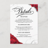 Script Lettertyp Rode Rozen Details Informatiekaartje (Voorkant)