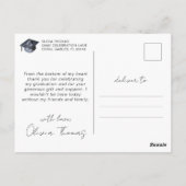 Script Lettertype Afstudeer Foto Bedankt Briefkaart (Achterkant)