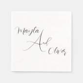 Script-lettertype I noemt trouwservetten Servet (Voorkant)