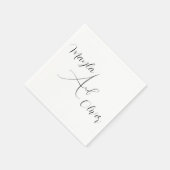 Script-lettertype I noemt trouwservetten Servet (Hoek)