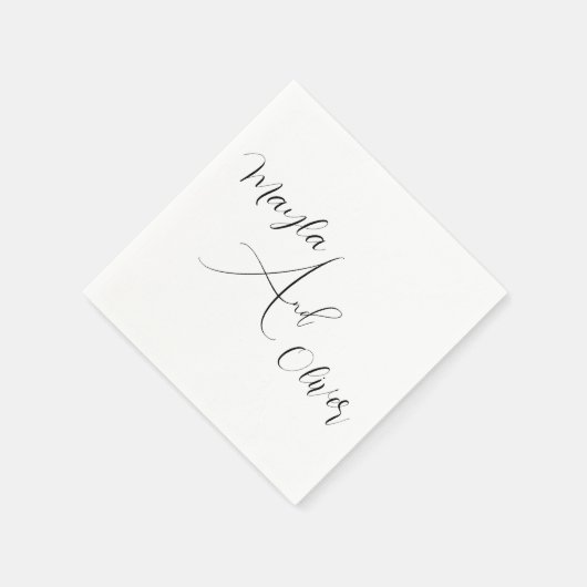 Script-lettertype I noemt trouwservetten Servet (Hoek)