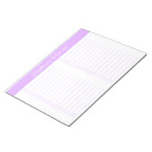 Script Licht Lavendel 8.5x11 Tweecoloms Checklist Notitieblok (Schuin)