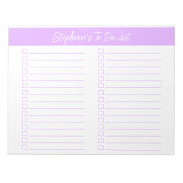 Script Licht Lavendel 8.5x11 Tweecoloms Checklist Notitieblok