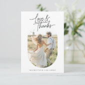 Script Liefde & Dank Capsule Foto Koppels Bruisfee Bedankkaart (Staand voorkant)