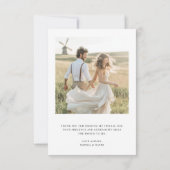 Script Liefde & Dankbaarheid Capsule Foto Bruidsfe Bedankkaart (Achterkant)