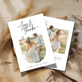 Script Liefde & Dankbaarheid Capsule Foto Bruidsfe Bedankkaart