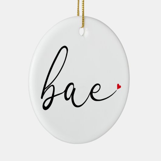 Script Liefde Hart Baas Definitie Keramisch Ornament (Rechts)