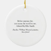 Script Liefde Hart Baas Definitie Keramisch Ornament (Achterkant)