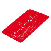 Script Liefde Hart Soulmate Definitie Rood Magneet (Linkerzijde)