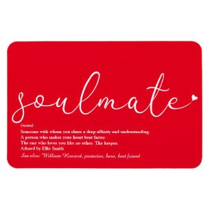 Script Liefde Hart Soulmate Definitie Rood Magneet