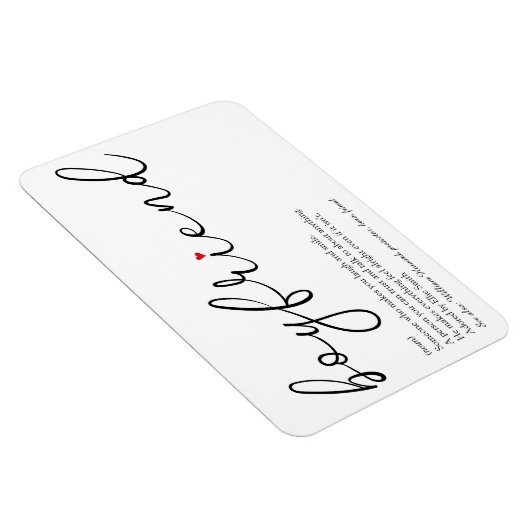 Script Liefde Hart Vriend Definitie Magneet (Rechterzijde)