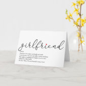 Script Liefde Hart Vriendin Definitie Kaart (Gele Bloem)
