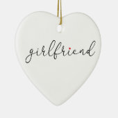 Script Liefde Hart Vriendin Definitie Keramisch Ornament (Rechts)