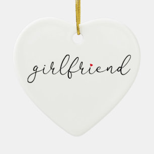 Script Liefde Hart Vriendin Definitie Keramisch Ornament