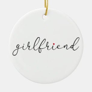 Script Liefde Hart Vriendin Definitie Keramisch Ornament