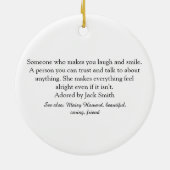 Script Liefde Hart Vriendin Definitie Keramisch Ornament (Achterkant)