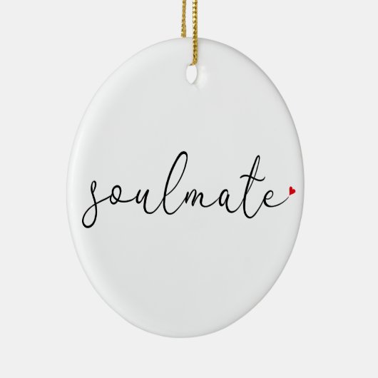 Script Liefde Hart Zielsverwant Definitie Keramisch Ornament (Rechts)