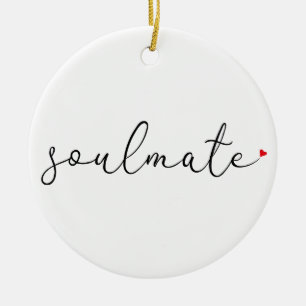 Script Liefde Hart Zielsverwant Definitie Keramisch Ornament