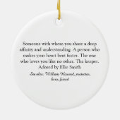 Script Liefde Hart Zielsverwant Definitie Keramisch Ornament (Achterkant)