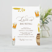 Script Liefde is Bierbrouwen Thema Vrijgezellenfee Kaart (Staand voorkant)