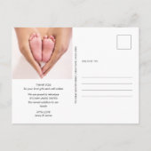 Script Liefde Modern Goud Foto Baby Geboorte Dank Briefkaart (Achterkant)
