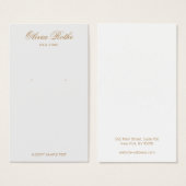  Script Light Grey Earring Display Visitekaartje (Voorkant /achterkant)