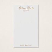  Script Light Grey Earring Display Visitekaartje (Voorkant)