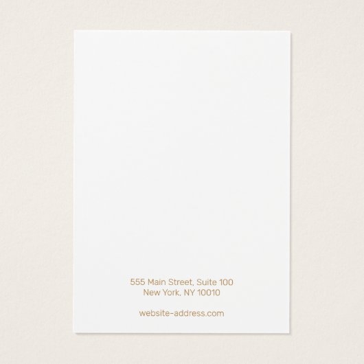  Script Light Turquoise Ketting Display Visitekaartje (Achterkant)