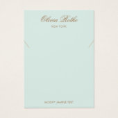 Script Light Turquoise Ketting Display Visitekaartje (Voorkant)