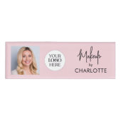 Script Logo Photo Makeup  Naambadge (Voorkant)