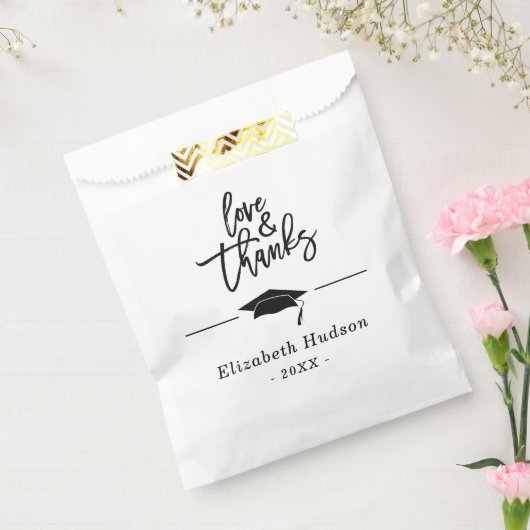 Script Love & Bedankt Afstuderen Pet Favor Bag Bedankzakje (Gezegeld)
