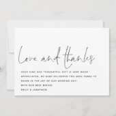 Script Love Bedankt Foto Weddenschap Bedankt (Voorkant)