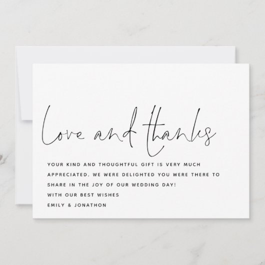 Script Love Bedankt Foto Weddenschap Bedankt (Voorkant)