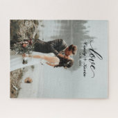 Script Love Custom Family Name Weddenschap Bride G Legpuzzel (Horizontaal)