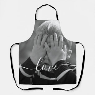 Script Love Custom Photo Apron Schort